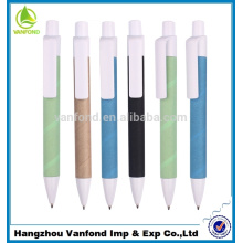 высокое качество цветной бумаги эко ручка с большой клип логотип печати